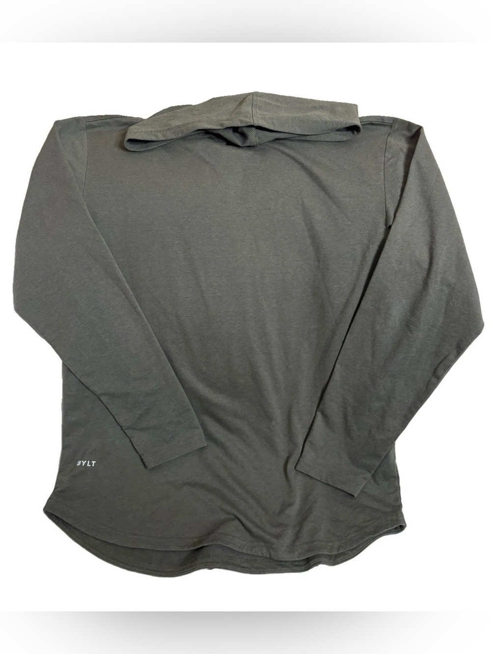 BYLT Premium Signature Men’s L Drop Cut Hoodie Lightweight Stretch Green